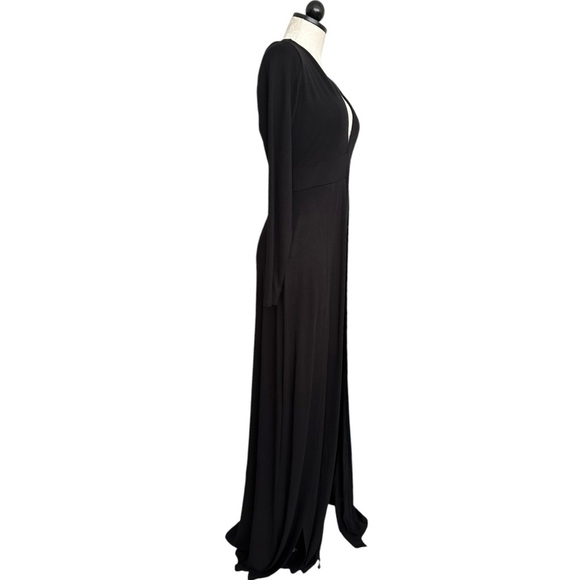 Bump Biddy Narine NEW Plunge  Maxi Maternity Dress Sexy High Slits Black Size M - Picture 6 of 16
